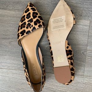 Jcrew leopard d’orsay flats